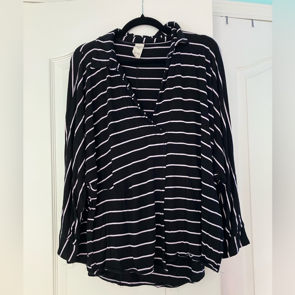 We The Free Black and White Top